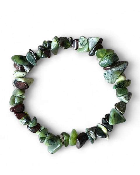 Lizardite chip bracelet
