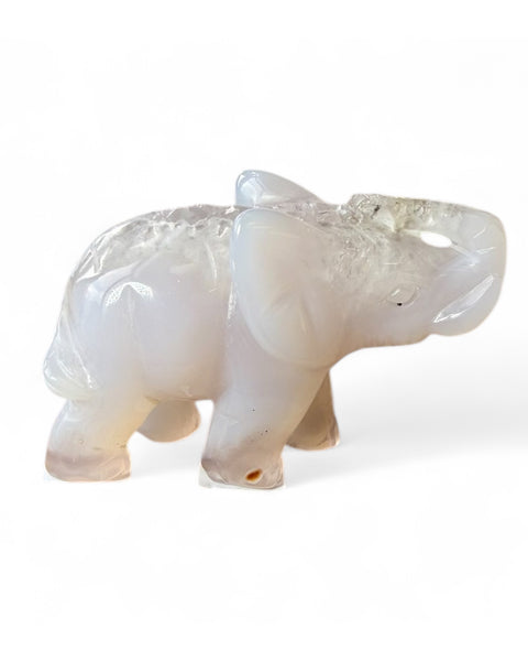 Agate elephant carving