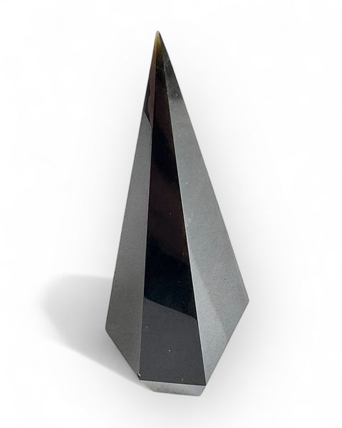 Golden sheen obsidian point