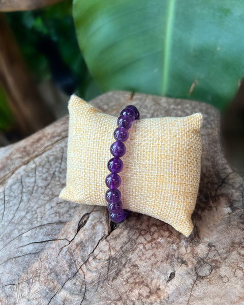 Amethyst Beaded Bracelet