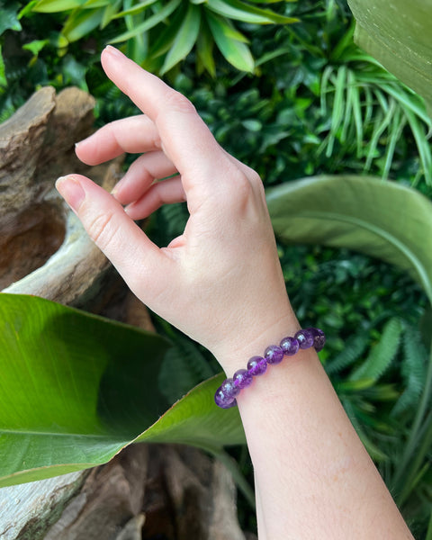 Amethyst Beaded Bracelet