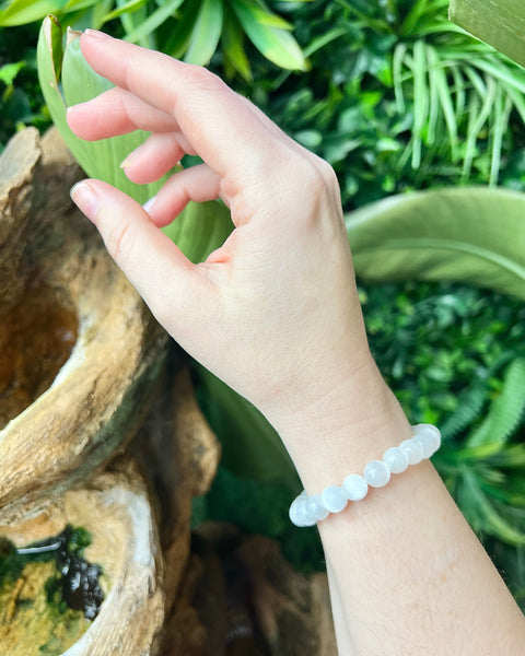 Selenite Beaded Bracelet
