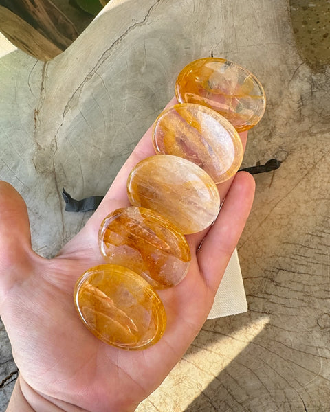 Golden Healer Thumb Worry Stone