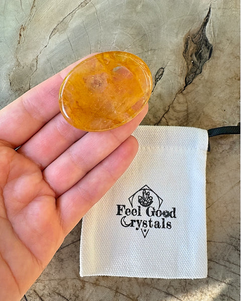 Golden Healer Thumb Worry Stone