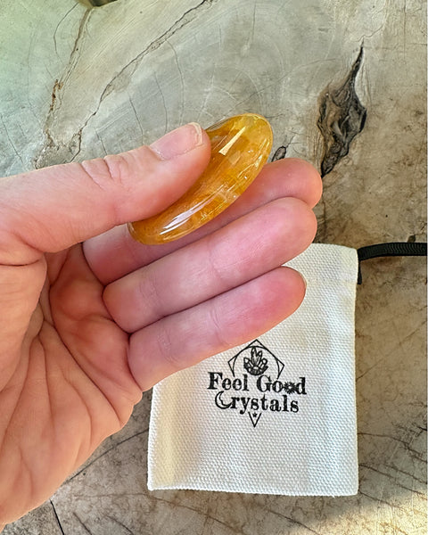 Golden Healer Thumb Worry Stone