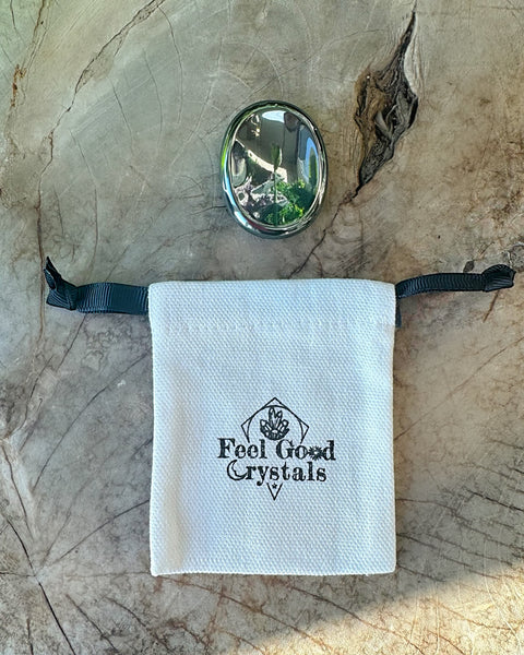 Hematite Thumb Worry Stone