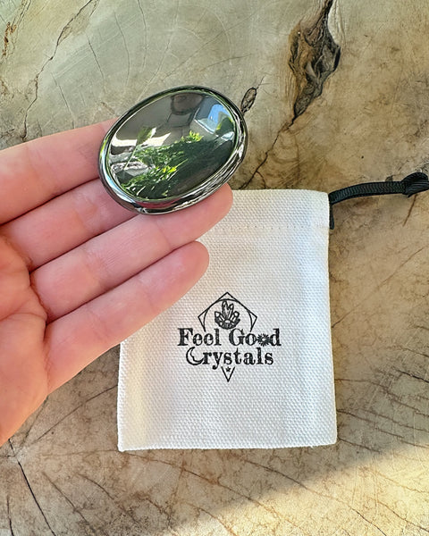 Hematite Thumb Worry Stone