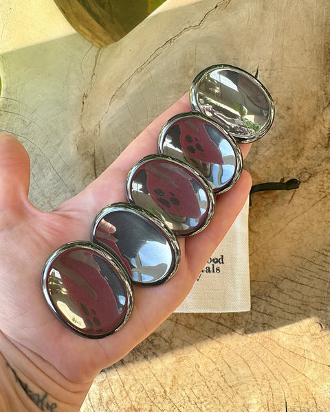 Hematite Thumb Worry Stone