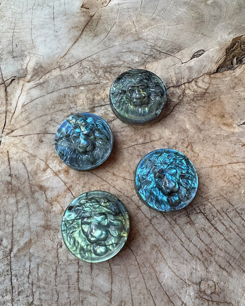Labradorite Lion Carving