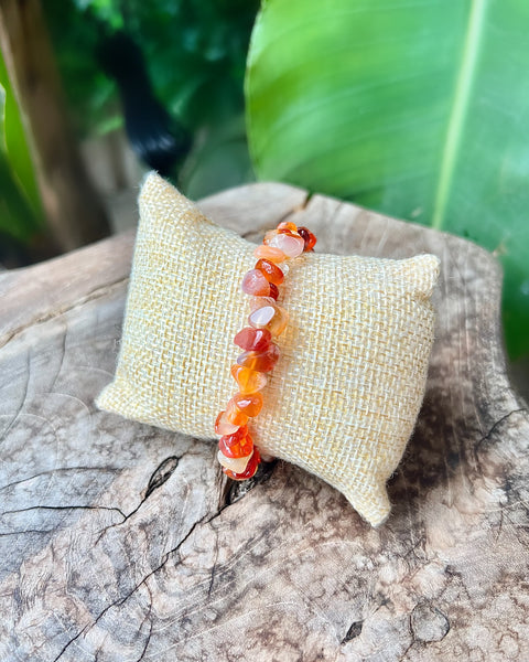 Carnelian Chip Bracelet