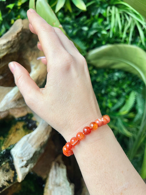 Carnelian Beaded Bracelet