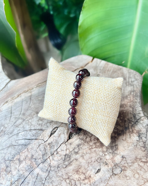 Garnet Beaded Bracelet