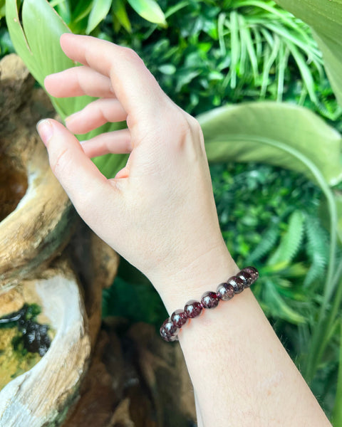Garnet Beaded Bracelet