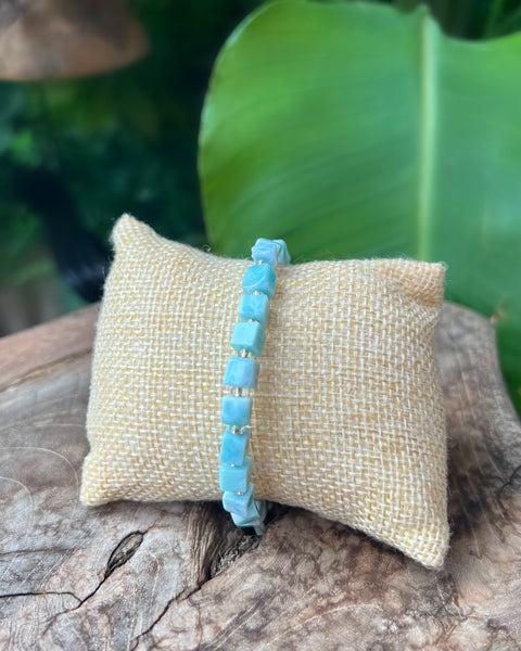 Larimar Cubed Bracelet