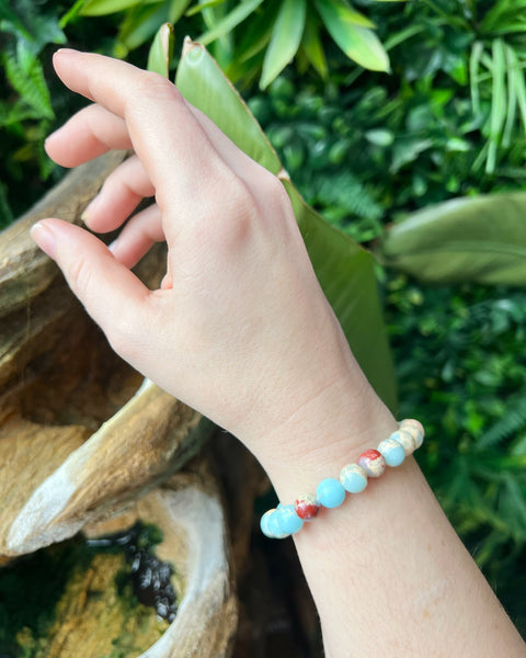 Shou Shan Jade Beaded Bracelet
