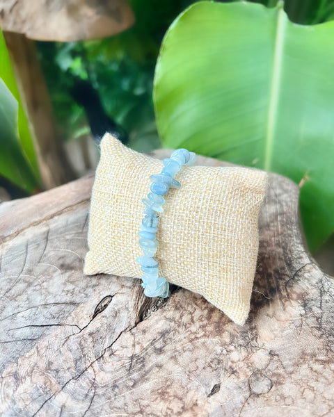 Aquamarine Chip Bracelet