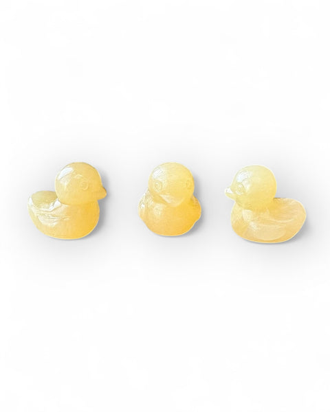 Orange calcite duck - small
