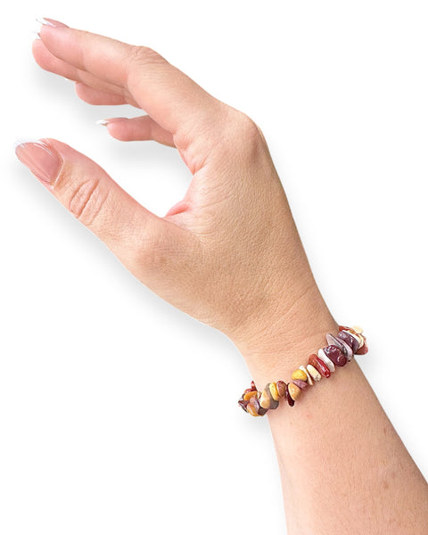 Mookaite chip bracelet