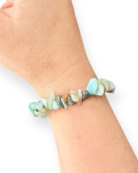 Amazonite chip bracelet