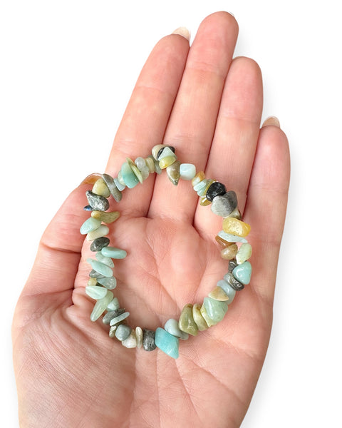 Amazonite chip bracelet