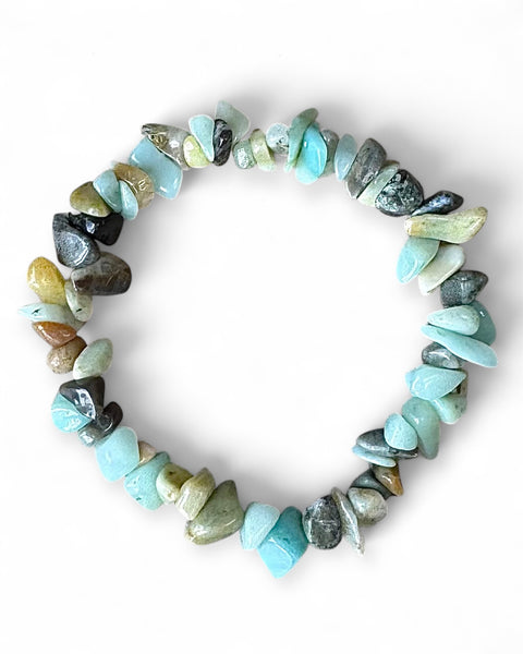 Amazonite chip bracelet