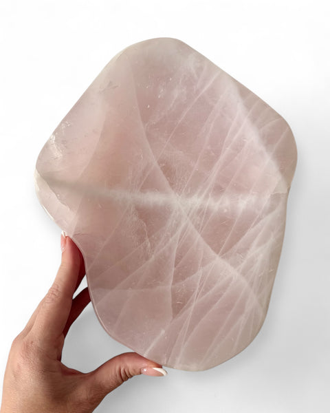 Rose quartz dish