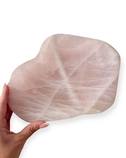 Rose quartz dish