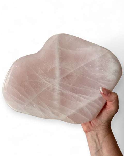 Rose quartz dish