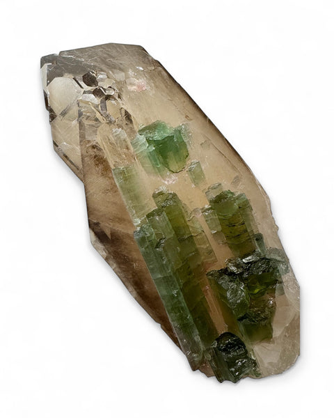 Elestial citrine & watermelon tourmaline