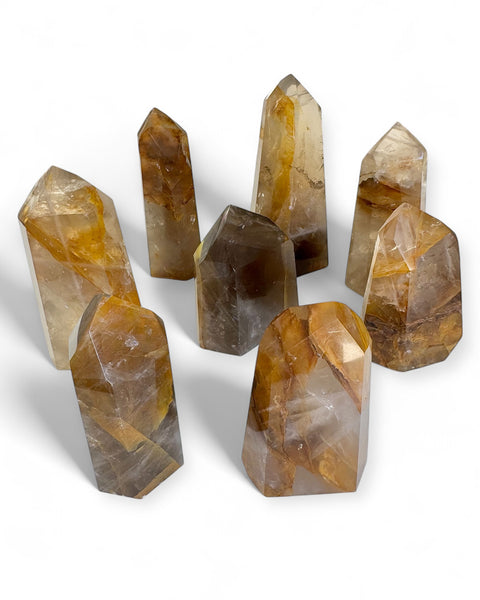 Smoky golden healer quartz towers