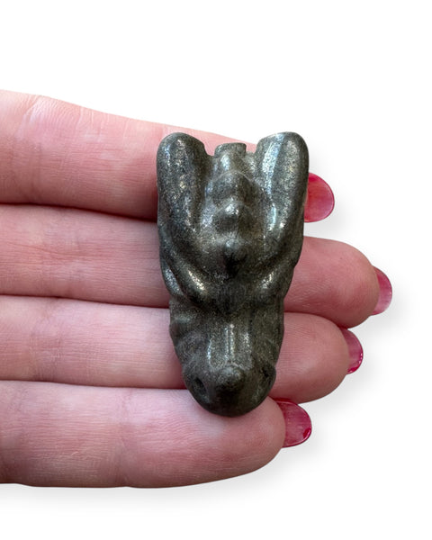 Mini pyrite dragon skull