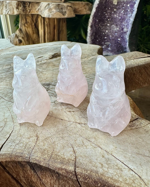 Rose quartz bunny