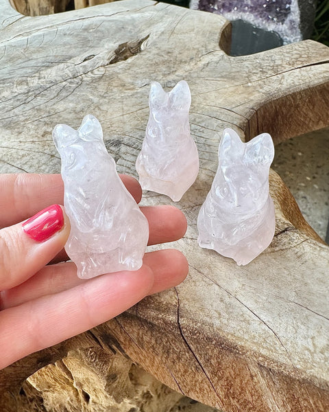 Rose quartz bunny