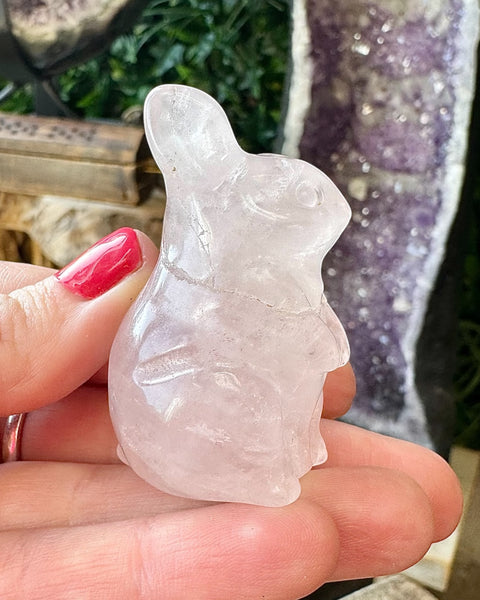 Rose quartz bunny