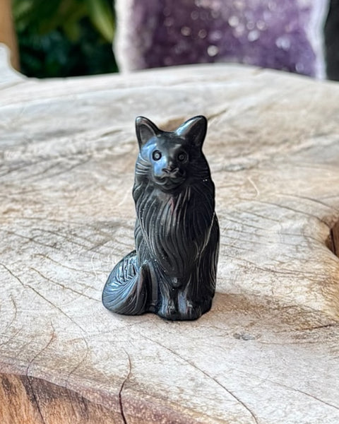 Black obsidian cat