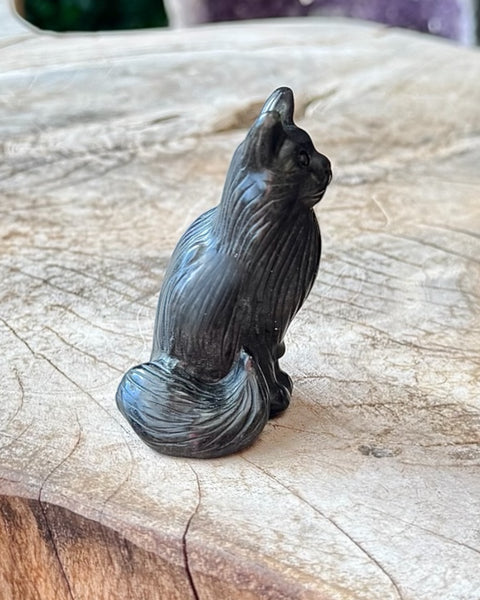Black obsidian cat