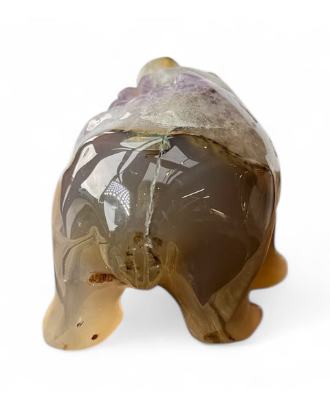 Agate & amethyst bear