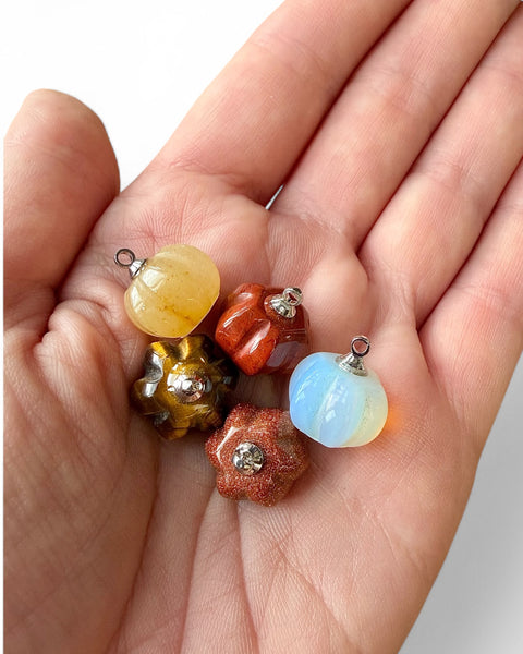 Mini crystal pumpkin charm