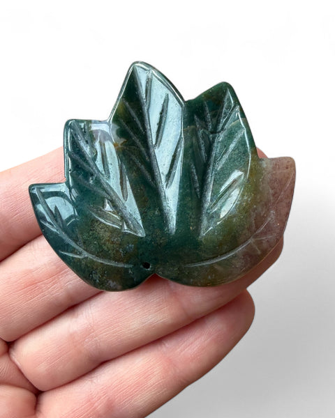 Maple leaf carving