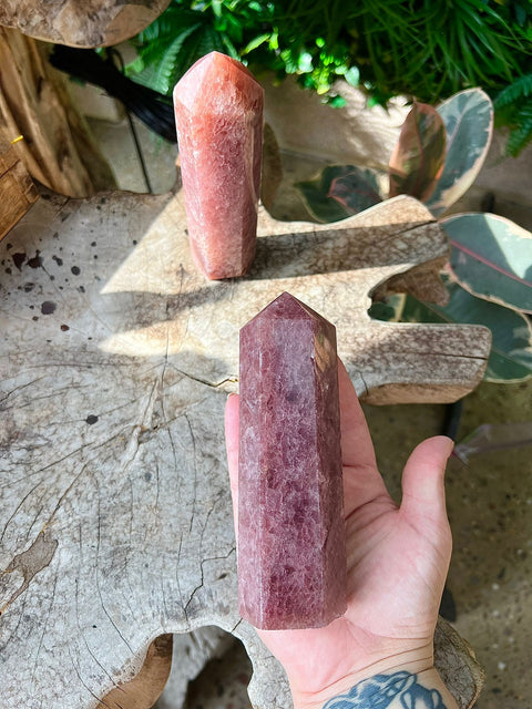 Strawberry Quartz Tower - Large