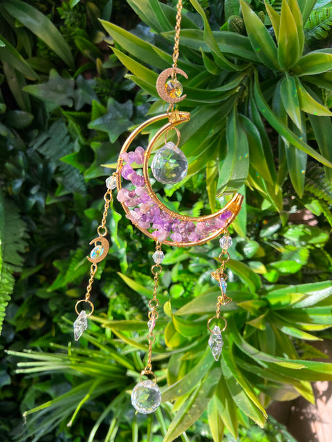 Suncatcher with amethyst