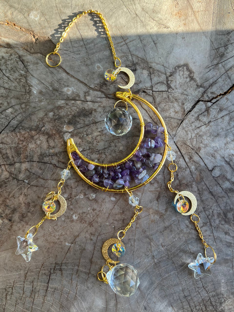 Suncatcher with amethyst