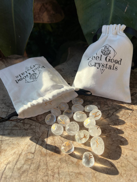 Clear Quartz Runes.