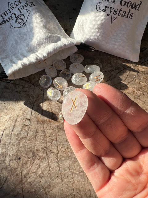 Clear Quartz Runes.