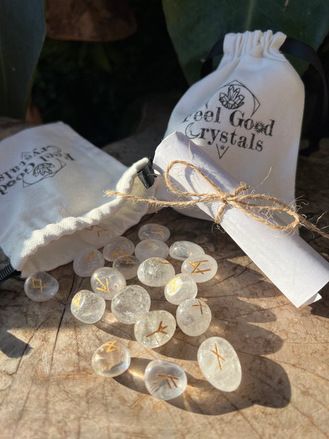Clear Quartz Runes.