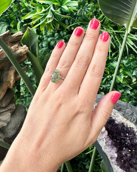 Moldavite Ring - Size L (B)
