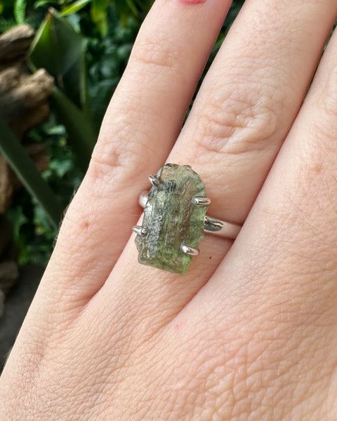 Moldavite Ring - Size L (B)