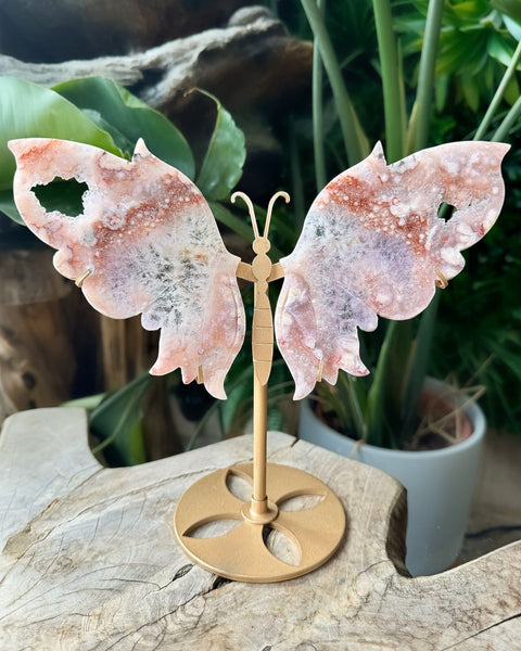 Pink Amethyst Butterfly - (L)