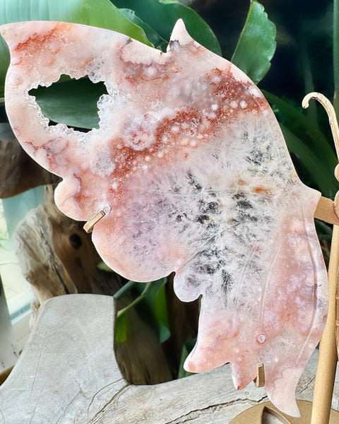 Pink Amethyst Butterfly - (L)