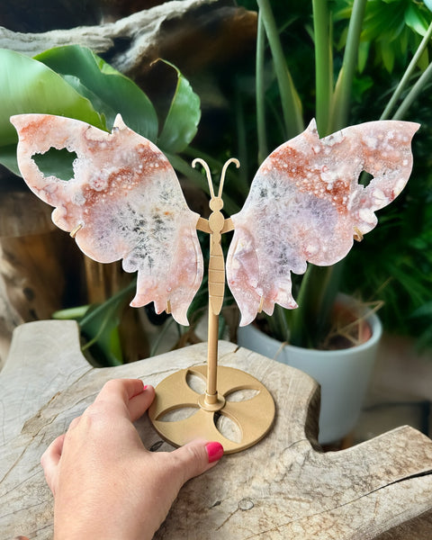 Pink Amethyst Butterfly - (L)